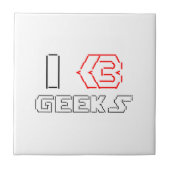 IハートギークASCIIアート タイル (正面)