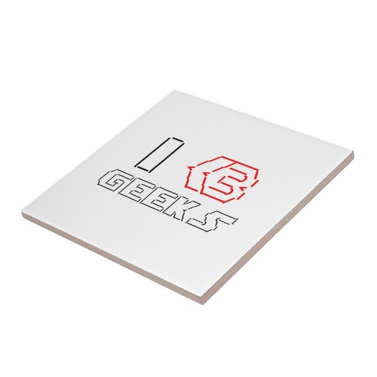 IハートギークASCIIアート タイル (側面)