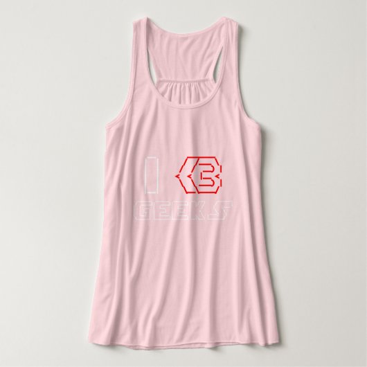 IハートギークASCIIアート タンクトップ (デザイン正面)