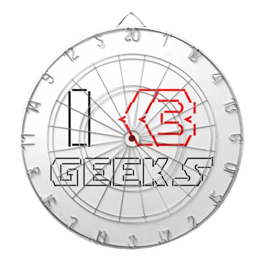 IハートギークASCIIアート ダーツボード (正面)