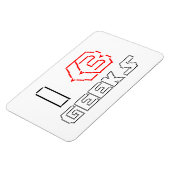 IハートギークASCIIアート マグネット (左側)