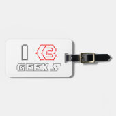 IハートギークASCIIアート ラゲッジタグ (正面横)