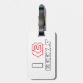 IハートギークASCIIアート ラゲッジタグ (裏面縦)