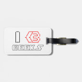 IハートギークASCIIアート ラゲッジタグ (裏面横)