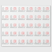 IハートギークASCIIアート ラッピングペーパー (フラット)