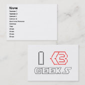 IハートギークASCIIアート 名刺 (正面/裏面)