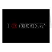 IハートギークASCII ART Greeting Card (正面横)