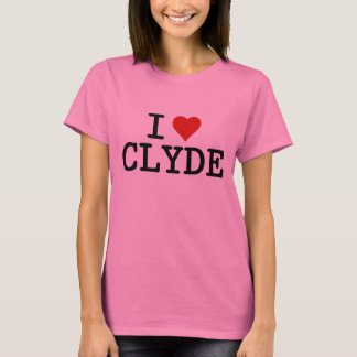 Iハートクライド女子リンガーTシャツ Tシャツ