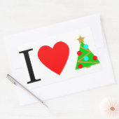 Iハートクリスマスシール 長方形シール (封筒)