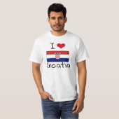 Iハートクロアチア Tシャツ (正面フル)