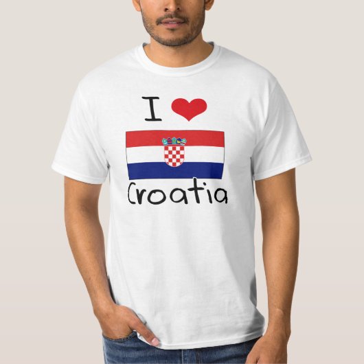 Iハートクロアチア Tシャツ (正面)