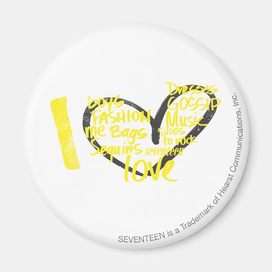 Iハートグラフィティイエロー マグネット (正面)