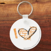 Iハートグラフィティオレンジ キーホルダー (正面)