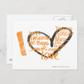 Iハートグラフィティオレンジ ポストカード (正面/裏面)