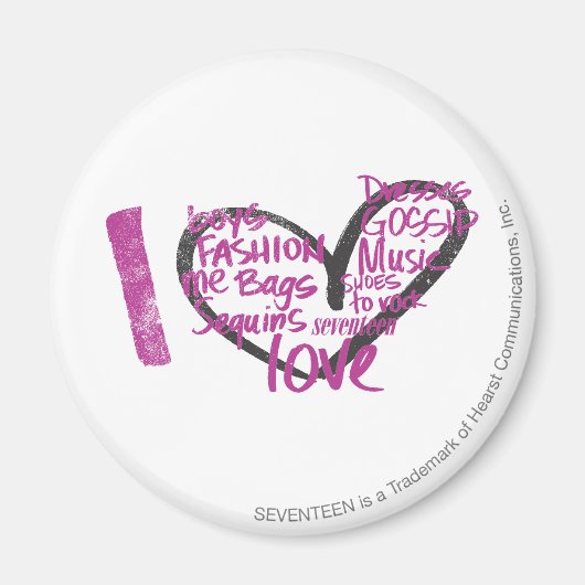 Iハートグラフィティパープル マグネット (正面)