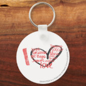 Iハートグラフィティピンク キーホルダー (正面)
