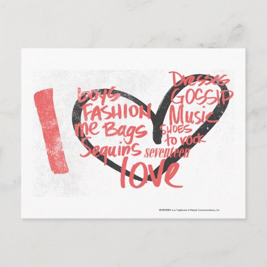 Iハートグラフィティピンク ポストカード (正面)