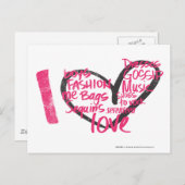 Iハートグラフィティマゼンタ ポストカード (正面/裏面)