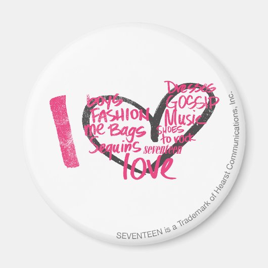 Iハートグラフィティマゼンタ マグネット (正面)