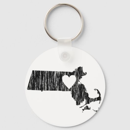 Iハートグランジマサチューセッツ州州愛 キーホルダー (正面)