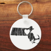 Iハートグランジマサチューセッツ州州愛 キーホルダー (正面)