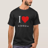 IハートグルジアBlk Mens Tシャツ (正面)