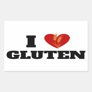 Iハートグルテン – I Love Gluten - 長方形シール