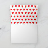 Iハートゲーム大好きゲームシンプルピクセルアート カード (内部)