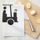 Iハートゴルフカート キッチンタオル (四つ折り)