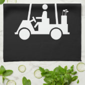 Iハートゴルフカート キッチンタオル (折り畳み)