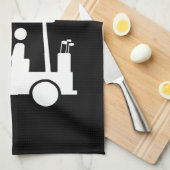 Iハートゴルフカート キッチンタオル (四つ折り)