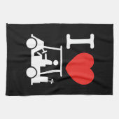 Iハートゴルフカート キッチンタオル (横)