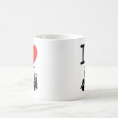 Iハートゴルフカート コーヒーマグカップ (中央)