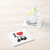 Iハートゴルフカート スクエアペーパーコースター (インサイチュ)