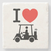 Iハートゴルフカート ストーンコースター (正面)