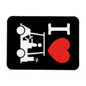 Iハートゴルフカート マグネット (横)