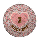 Iハートサクセスグルーヴィレトロコーラルブラウン ダーツボード (正面)