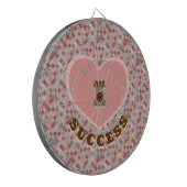 Iハートサクセスグルーヴィレトロコーラルブラウン ダーツボード (正面左)