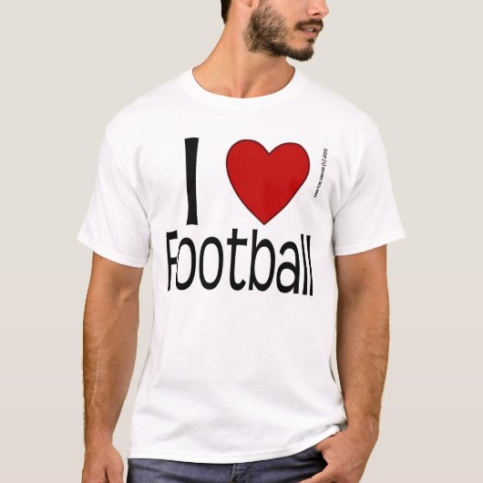 Iハートサッカーシャツ Tシャツ (正面)