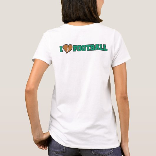 Iハートサッカー大好き Tシャツ (裏面)