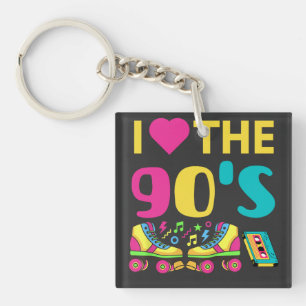 Iハートザ90Sヴィンテージレトロ90Sの服 キーホルダー