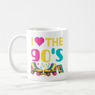 Iハートザ90Sヴィンテージレトロ90Sの服 コーヒーマグカップ
