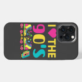 Iハートザ90Sヴィンテージレトロ90Sの服 iPhoneケース (裏面横)