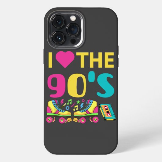 Iハートザ90Sヴィンテージレトロ90Sの服 iPhoneケース (裏面)