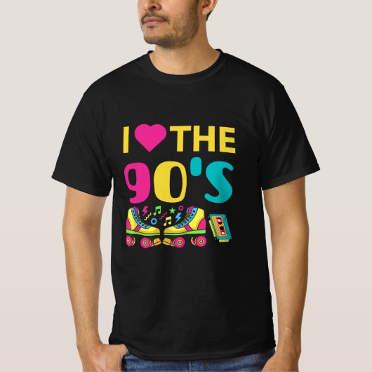 Iハートザ90Sヴィンテージレトロ90Sの服 Tシャツ (正面)