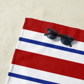 IハートザUSA – 赤と青 ビーチタオル (インサイチュ)