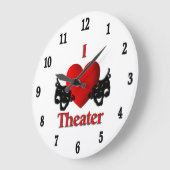 Iハートシアター12数字 ラージ壁時計 (傾斜)