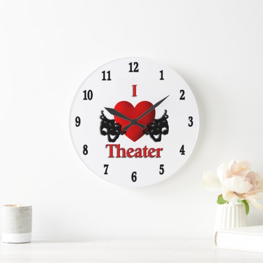 Iハートシアター12数字 ラージ壁時計 (ホーム)