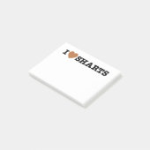 Iハートシャーツおもしろいグラフィック ポストイット (アングル)