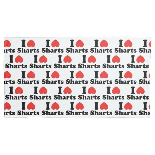 Iハートシャーツ 枕カバー (正面左)